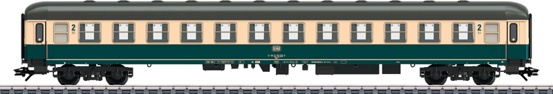 Type Bm 234 2nd Class Compartment Car - 3-Rail - Ready to Run -- German Federal Railroad DB (Era IV, Mid-1980s, ocean blue, beige)-1