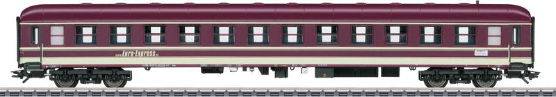 Compartment Car 3-Pack with 6 Soccer Fans - 3-Rail - Ready to Run - Exclusiv -- Euro-Express (Era VI, maroon, cream)-1