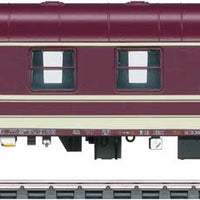 Compartment Car 3-Pack with 6 Soccer Fans - 3-Rail - Ready to Run - Exclusiv -- Euro-Express (Era VI, maroon, cream)