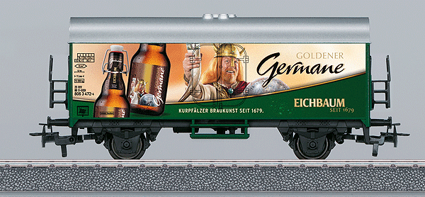 Reefer - 3-Rail - Ready to Run - My World -- Eichbaum Beer (Full-Color Graphics, German Lettering)