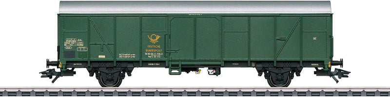 Type Post 2ss-t/13 Railroad Postal Transport Car - 3-Rail - Ready to Run -- German Federal Railroad DB (Era IV 1979, chrome oxide green, silver)