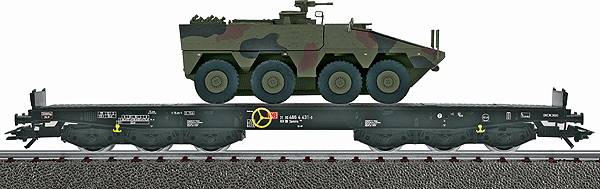 4MFOR Metal Military Mission(R) Modern German Army (BW) -- Samms 709 Flatcar w/Boxer Armored Vehicle