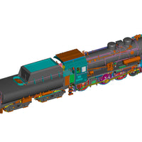Class 38.10-40 4-6-0 & Tub Style Tender w/Sound & DCC -- German Federal Railroad DB (Era III, black, red)
