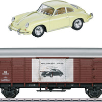 Type Gl 11 Wood Boxcar - Ready to Run -- 2019 Marklin Museum Car - Porsche (Era III 1959, Boxcar red, Porsche Graphic