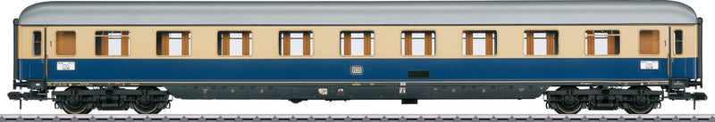 Type Av4um-62 1st Class Compartment Car - Ready to Run -- German Federal Railroad DB #1 (Era III Rheingold 1962, blue, ivory, silver)