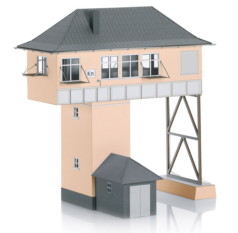 Kreuztal (Kn) Gantry-Style Signal Tower -- Laser-Cut Card Kit - 5-5/16 x 2 x 5-3/4" 13.5 x 5 x 14.7cm