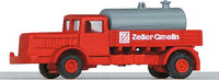 4-Axle Tank Car & Bussing Fuel Truck Set - Ready to Run -- 2016 Marklin Museum, Zeller + Gmelin (Era IV 1970s, red)