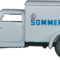 Type Gl 11 Wood Boxcar & Tempo 3-Wheel Truck - Ready to Run -- 2017 Marklin Museum Car Set, Sommerfeldt (Era III, gray, blue)