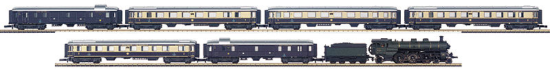 Steam Passenger Trainset -- DRG Class S 3/6 Loco w/Tender, 2 Baggage Cars & 4 Salon Cars