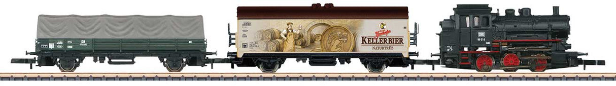 Freight Starter Set - Standard DC - German Federal Railway -- Class 89 0-6-0T, 2 Cars; Track Oval, Power Pack-1