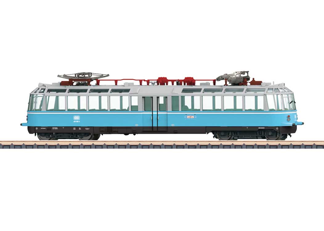 Class 491 Glass Train Railcar - Standard DC -- German Federal Railroad DB #218 140-2 (Era IV 1977, gray, blue)