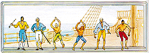 Shipbuilding Scale Figures 1/90 -- Pirates