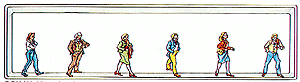 Pedestrians walking 6/