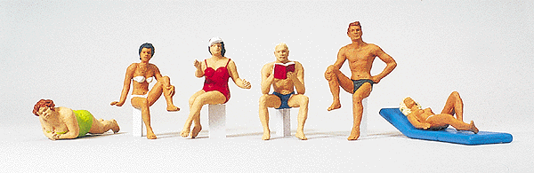 Sports & Recreation -- Bathers, Sitting & Lying