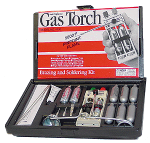 Miniature Deluxe Hardware Gas Torch Set
