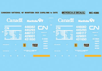 Canadian National - CN -- Mini-Cal "Manitoba" 40' Boxcars (1985+)