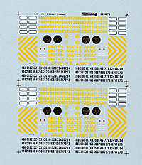 Military - United States - Railroad Equipment Decals -- Mini-Cal Diesel Locomotives, 1990+
