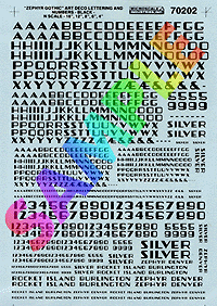 Alphabets & Numbers - Zephyr Gothic -- Black