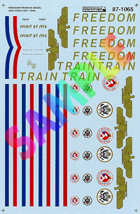 Freedom Train 1947-49 -- ALCO PA Diesel & Passenger Cars (red, blue, gold; Use w/Stripes #871066)
