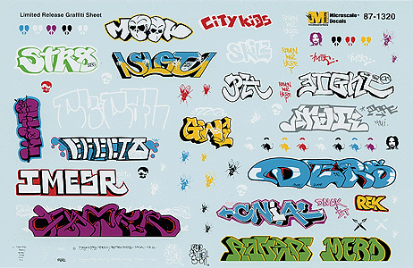 Graffiti Decal Set -- Urban Graffiti: Volume 3