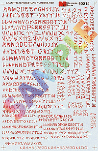 Alphabet and Numbers - Graffiti -- Red
