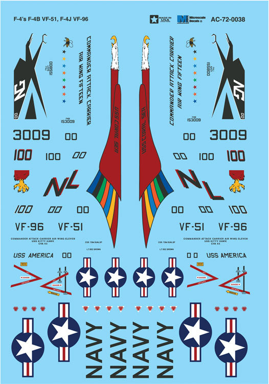 Military Decal Set -- F-4s: F-4B, VF-51, F4J and VF-96