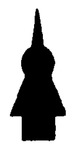 Small Finial Spire - White Metal Casting