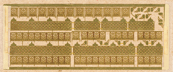 Photo-Etched Brass Balcony Rails, Platforms & Supports -- Art Nouveau Edgar Brandt