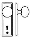 Door Knob/Plate (Brass)