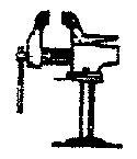 Small Vise On Base w/Closed Jaws