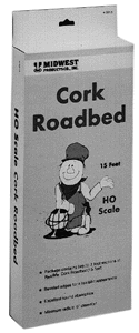 Cork Roadbed -- 3' 91.4cm Sections pkg(5)