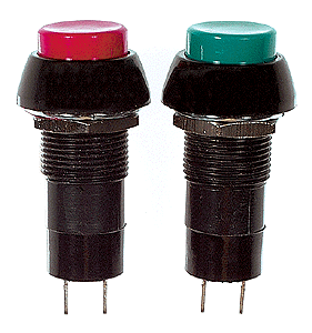 Switches -- Push Button SPST Momentary - Normally Open 1/2"