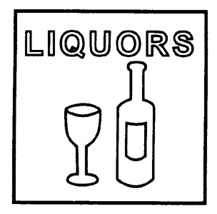 Neon-Like Signs (Assembled, For HO/O, Measures 1-1/8 x 1-5/8" 2.8 x 4cm) -- Liquors (pink)