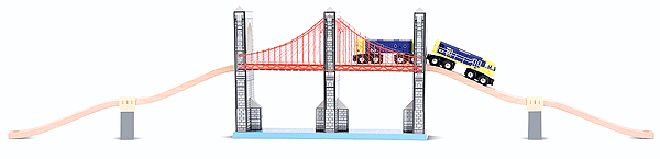 Wooden Skyline Suspension Bridge
