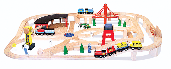 Wooden Railway Set