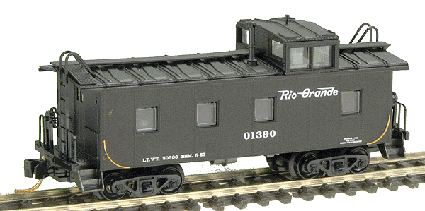 36' Steel Caboose w/Peaked Roof Cupola -- Denver & Rio Grande Western #01390