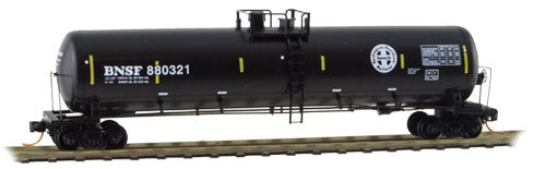 56' General Service Tank Car - Ready to Run -- Burlington Northern Santa Fe #880321 (black, Circle/Cross Logo)