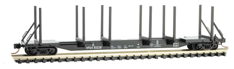 Evans 65' 100-Ton Log Car - Ready to Run -- Hammermill Paper Co. HPAX 85038 (black)