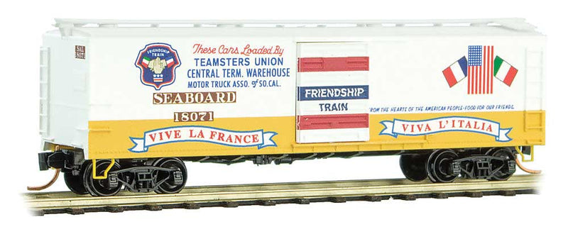 40' USRA Steel Boxcar - Ready to Run -- Seaboard Air Line #18071 (white, yellow, Frienship Train Series Car #5)