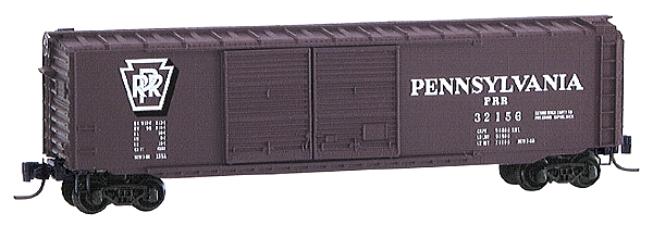50' Double Door Boxcar w/Magne-Matic Coupler -- Pennsylvania Railroad #32155