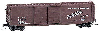 50' Standard Double-Door Boxcar w/Marklin Couplers -- Louisville & Nashville #98488 ( Boxcar Red w/ White Lettering)