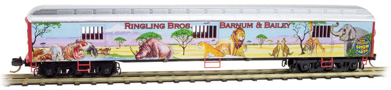 ACF Heavyweight Horse Car - Ready to Run -- Ringling Bros. and Barnum & Bailey #12 Menagerie (Full Color)
