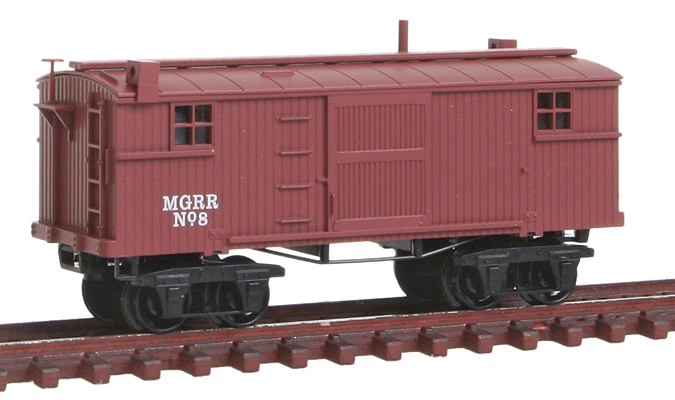 Civil War Era 26' Wood Caboose (Conveted Boxcar) - Ready to Run -- Manassas Gap #8 (Boxcar Red)