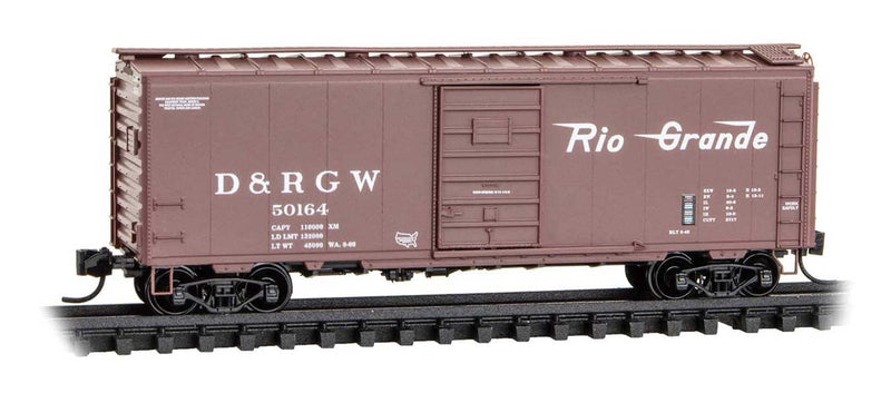 40' Single-Door Boxcar - Ready to Run -- Denver & Rio Grande Western #50164 (Boxcar Red, Flying Grande)