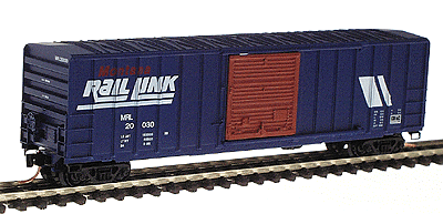 50' Rib Side Single Door Boxcar -- Montana Rail Link #MRL 20030 (MRL Blue w/white lettering & red/white logo)