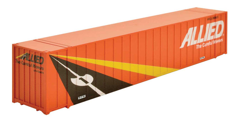 48' Rib-Side Container - Assembled -- Allied Van Lines AVLU 280172 (orange, black, yellow, white)