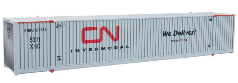CIMC 53’ Corrugated Container - Ready to Run -- Canadian National #237651 (gray, red Noodle Logo, We Deliver Slogan)