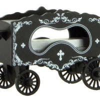 Hearse Wagon w/Casket Load 2-Pack -- 2 Different Styles (black)