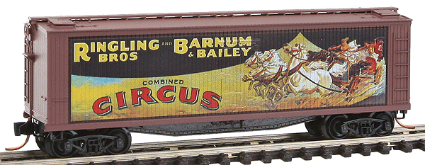 Ringling Bros. and Barnum & Bailey(TM) Series Wood Sheathed Boxcar, Assemble -- Billboard Car #6 (Chariot Race Poster)