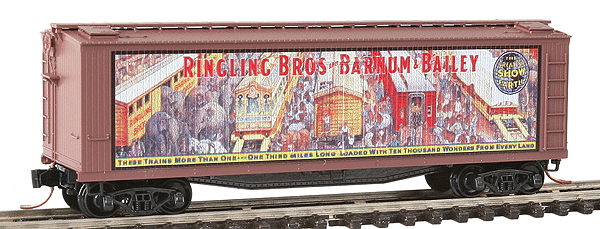40' Wood Reefer - Ready to Run -- Ringling Bros. and Barnum & Bailey(R) Billboard Car #9